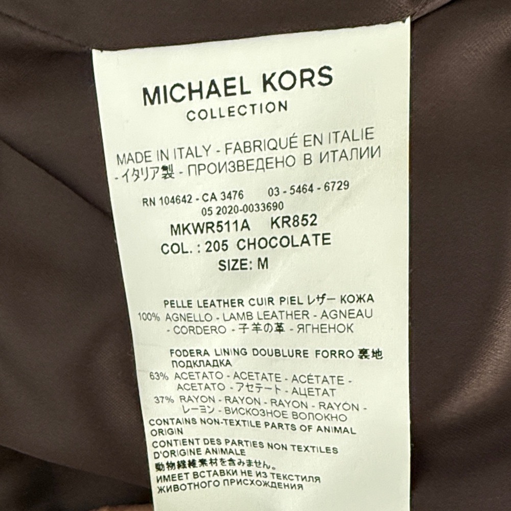 Michael Kors Collection Quilted Hooded Leather Coat in Dark Brown - Picture 7 of 7